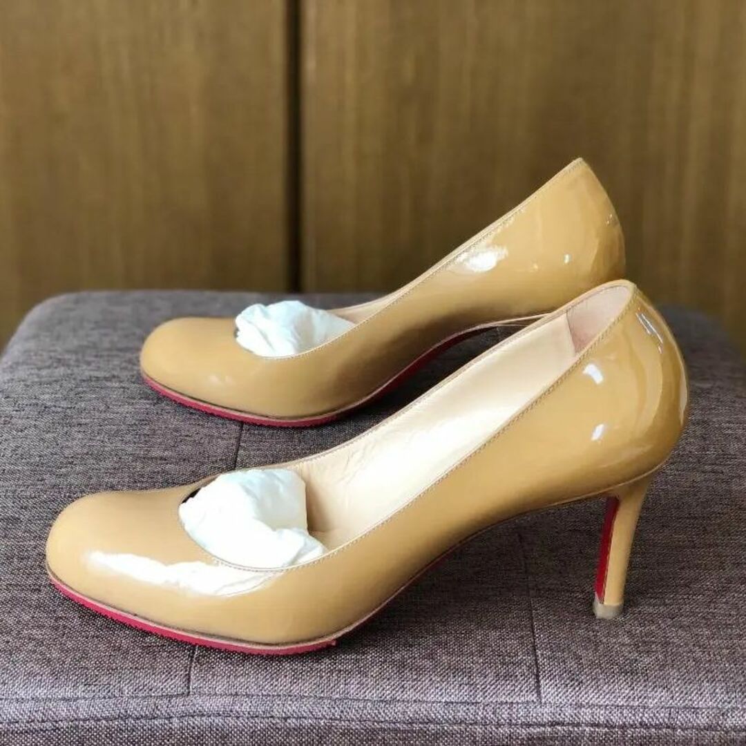 Christian Louboutin(クリスチャンルブタン)のクリスチャンルブタン|EU35.5|22.5㎝|ベージュ|k1062 レディースの靴/シューズ(ハイヒール/パンプス)の商品写真