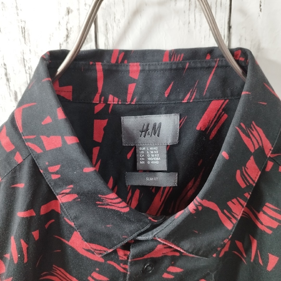 H&M(エイチアンドエム)の【H&M】Patterned Dress Shirt　C2430 メンズのトップス(シャツ)の商品写真