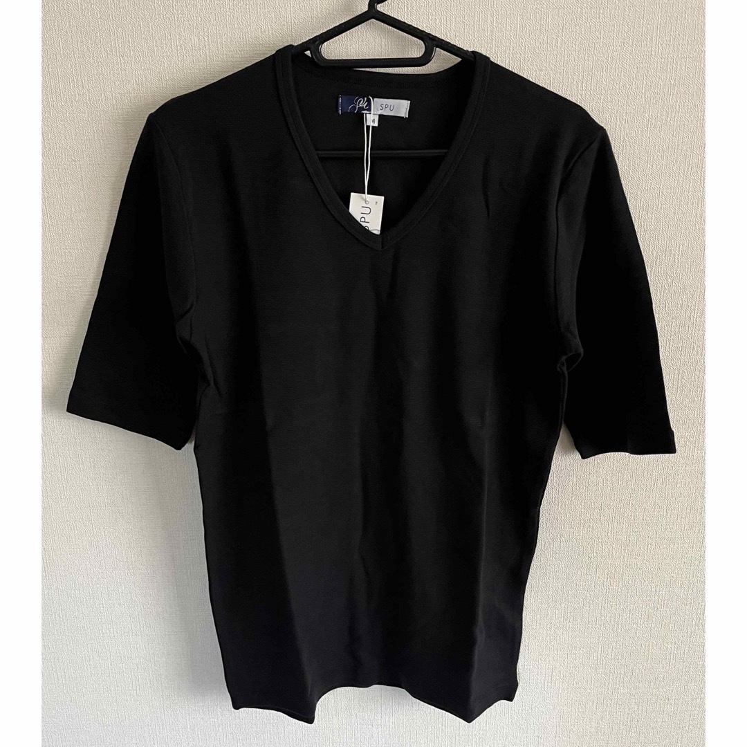 【新品未使用】Vネック5分袖カットソー メンズのトップス(Tシャツ/カットソー(七分/長袖))の商品写真
