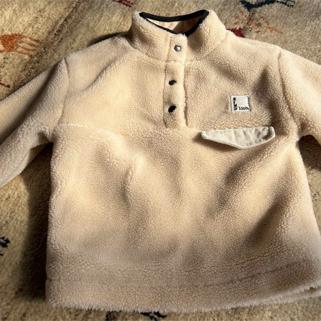 ZARA KIDS(ザラキッズ)のZARA KIDSコントラストボアセットフリースセット2-3歳98cm キッズ/ベビー/マタニティのキッズ服女の子用(90cm~)(ジャケット/上着)の商品写真