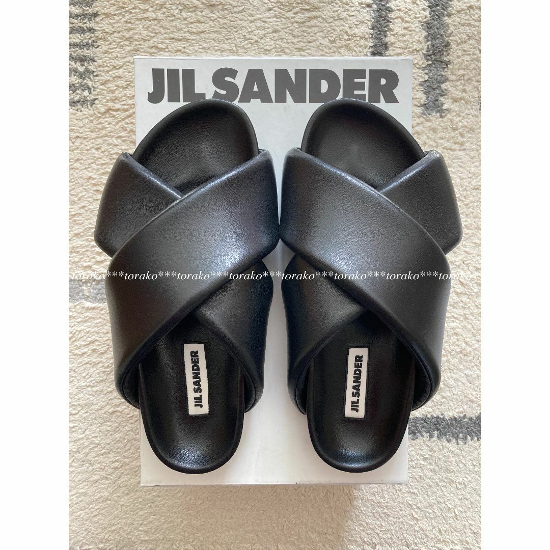 Jil Sander(ジルサンダー)の新品 Jil Sander ジルサンダー クロスストラップスライド サンダル  メンズの靴/シューズ(サンダル)の商品写真