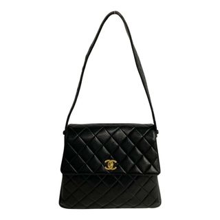 シャネル(CHANEL)の極 美品 シール カード有 5番台 CHANEL シャネル マトラッセ ラムスキン レザー 本革 ハンドバッグ ミニ トートバッグ ブラック 25640(トートバッグ)