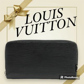 ルイヴィトン(LOUIS VUITTON)の【美品】ルイヴィトン エピ 長財布 ラウンドジップ ウォレット ブラック(財布)