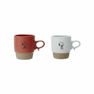 カリタ(Kalita)の未使用品   スヌーピー   波佐見焼マグカップ　赤&白　ペアカップ(グラス/カップ)