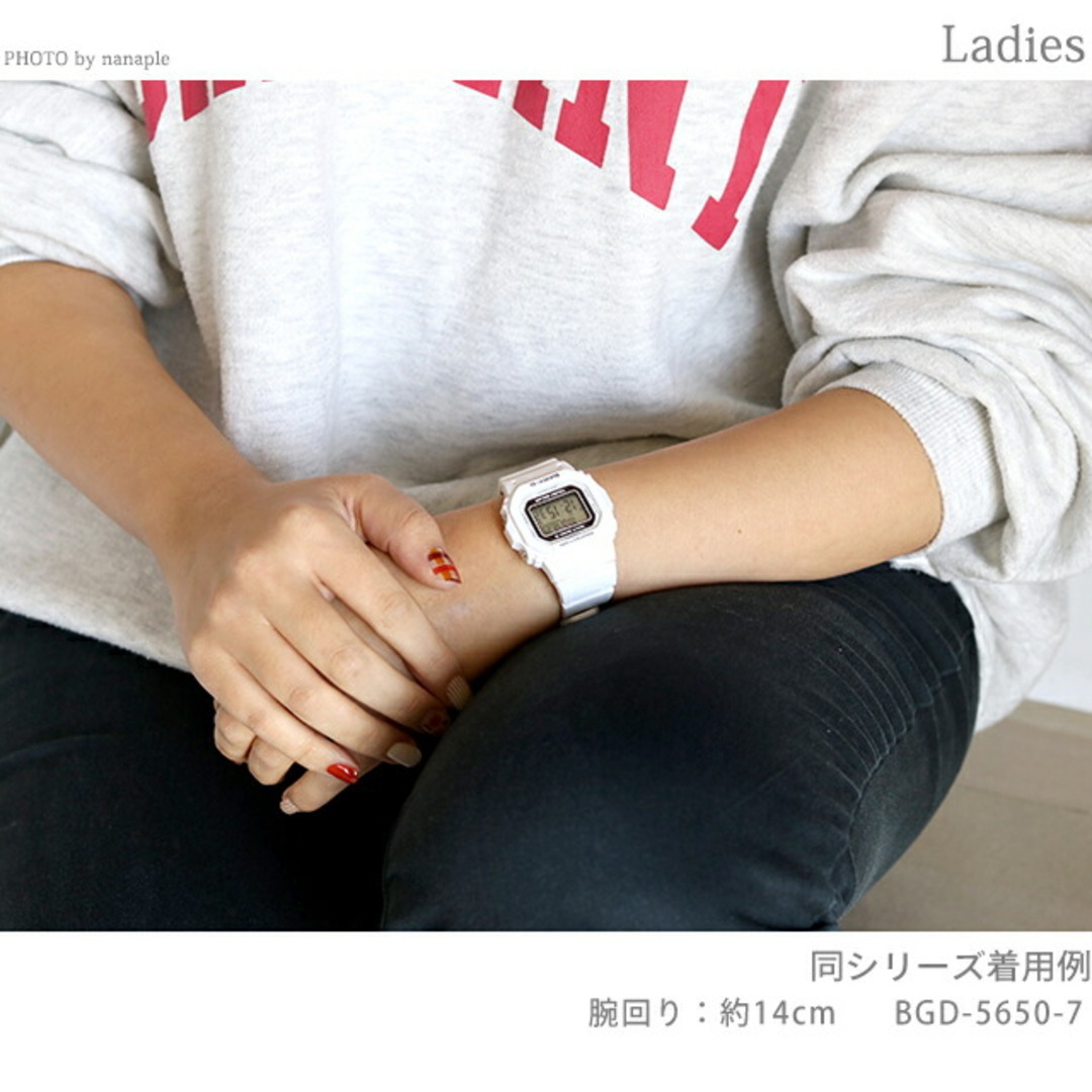 CASIO(カシオ)の【新品】カシオ CASIO Baby-G 腕時計 レディース BGD-5650-1ER ベビーG BGD-5650シリーズ 電波ソーラー 液晶xブラック デジタル表示 レディースのファッション小物(腕時計)の商品写真