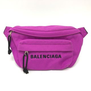 Balenciaga - バレンシアガ BALENCIAGA ウィール WHEEL 569978 ロゴ ボディバッグ ナイロン パープル