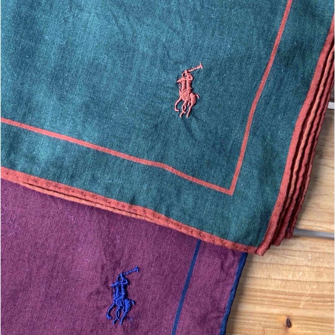 POLO RALPH LAUREN(ポロラルフローレン)のhandkerchief × 2pcs メンズのファッション小物(ハンカチ/ポケットチーフ)の商品写真