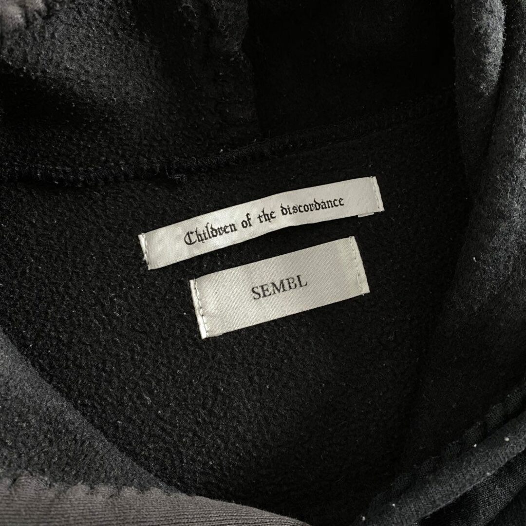 SEMBL(センブル)の58b13 Children of the discordance チルドレンオブザディスコーダンス SEMBL センブル OVERSIZED HOODIE オーバーサイズフーディ パーカー F ブラック メンズのトップス(パーカー)の商品写真