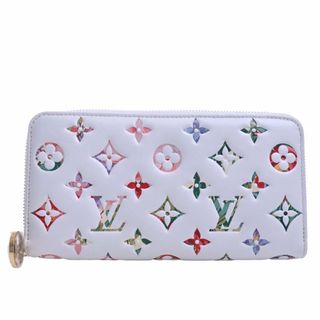 ルイヴィトン(LOUIS VUITTON)の【中古】LOUIS VUITTON ルイヴィトン LVガーデン モノグラム レザー ジッピーウォレット ラウンドファスナー 長財布 M81694 ホワイト/マルチカラー by(財布)