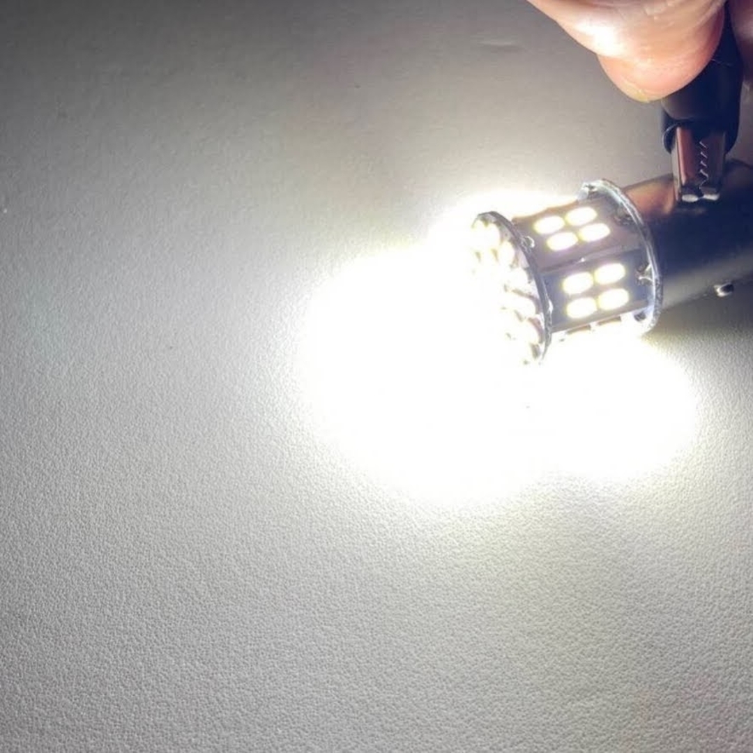 バイク スクーター S25 LED ダブル テールランプ 12V ホワイト 2個 自動車/バイクのバイク(装備/装具)の商品写真