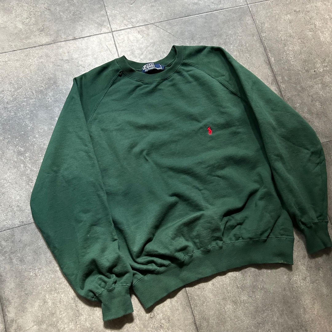 POLO RALPH LAUREN(ポロラルフローレン)の90s ラルフローレン スウェット M グリーン メンズのトップス(スウェット)の商品写真