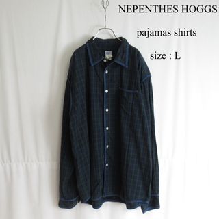 ネペンテス(NEPENTHES)のNEPENTHES HOGGS デニム パイピング パジャマ シャツ L 綿(シャツ)