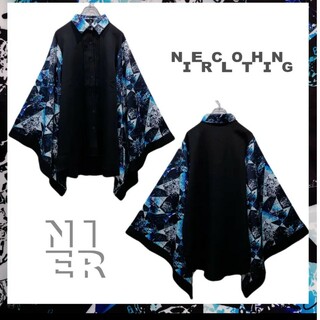 ニーアクロージング(NieR Clothing)のNieR ニーア 着物風袖ブロッキングシャツ ブルーグラデーション(シャツ)