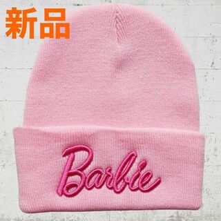 【SALE】Barbie　バービー　ニット帽 ビーニー ニット キャップ ピンク(ニット帽/ビーニー)