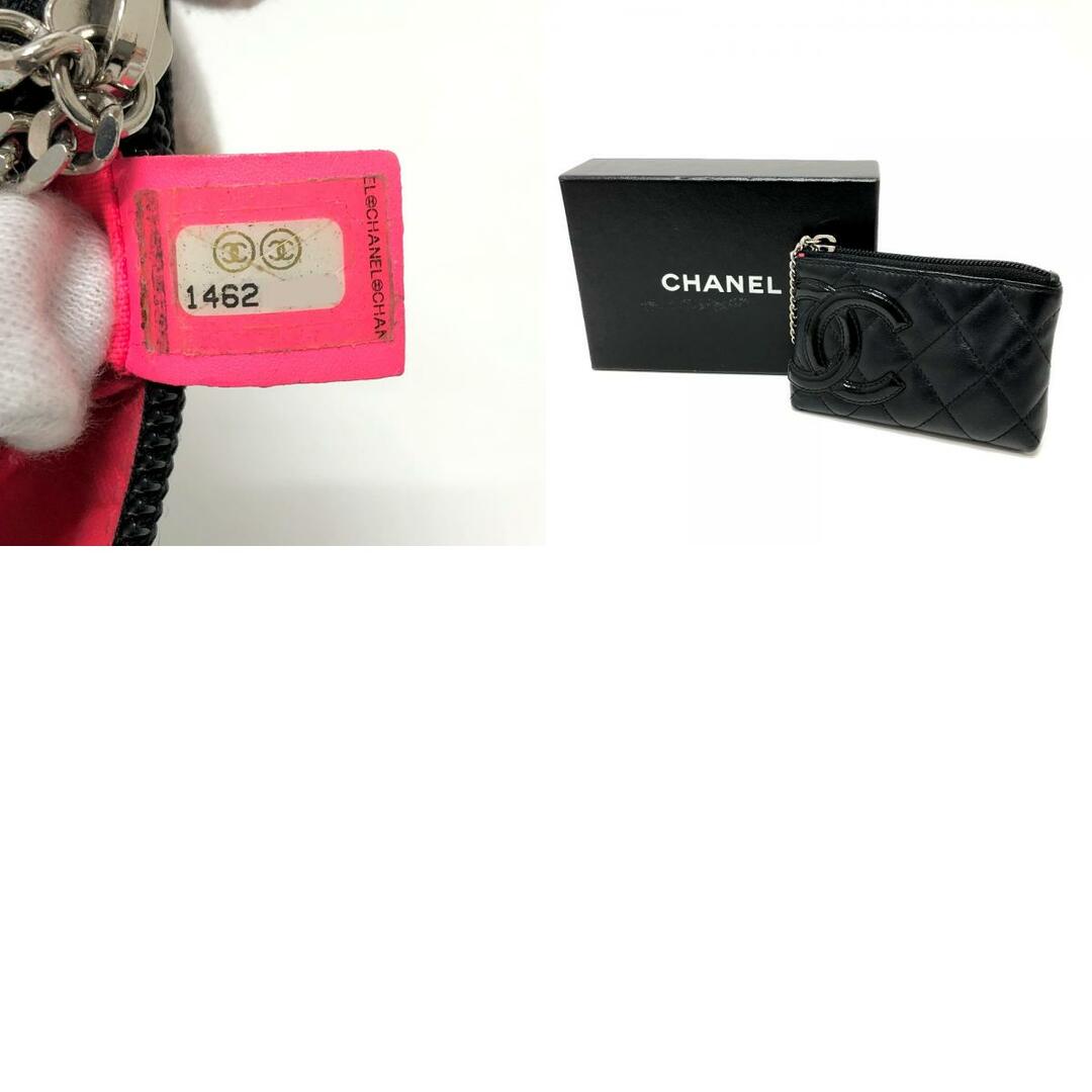 CHANEL(シャネル)のシャネル CHANEL CC ココマーク カンボンライン メイクポーチ ポーチ ラムスキン ブラック レディースのファッション小物(ポーチ)の商品写真