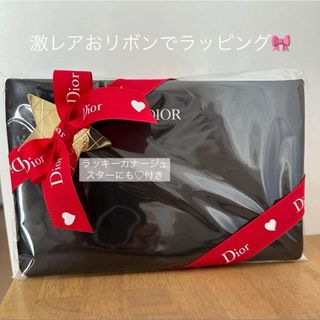 ディオール(Dior)のDIOR ブラッククラッチバッグ レザー調 ニュールックエディション 千鳥柄(クラッチバッグ)