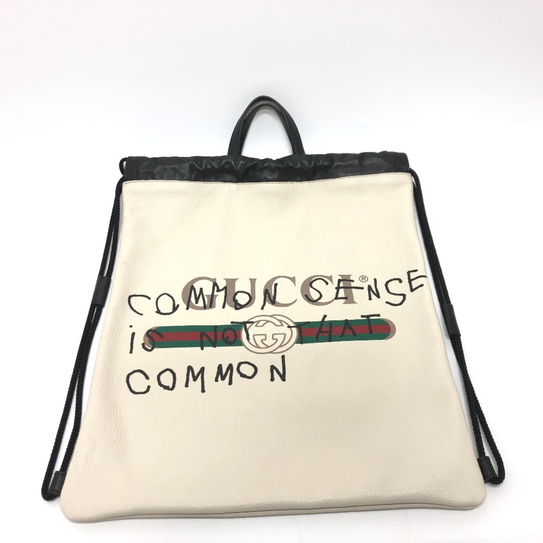 Gucci(グッチ)のグッチ GUCCI ドローストリング 494053 ココキャピタン ナップザック リュックサック レザー ホワイト系 レディースのバッグ(リュック/バックパック)の商品写真