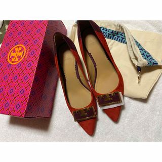 トリーバーチ(Tory Burch)のトリーバーチ　ヒールパンプス　オレンジ　新品(ハイヒール/パンプス)