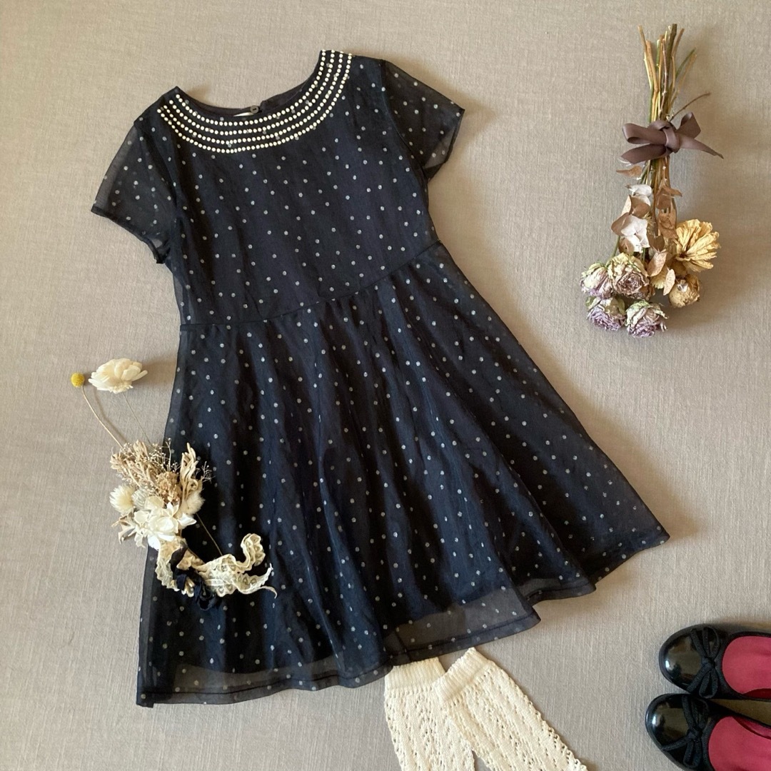 ZARA KIDS(ザラキッズ)のZARA girlsザラガール｜ シフォンチュール✾ワンピースドレス130 キッズ/ベビー/マタニティのキッズ服女の子用(90cm~)(ワンピース)の商品写真