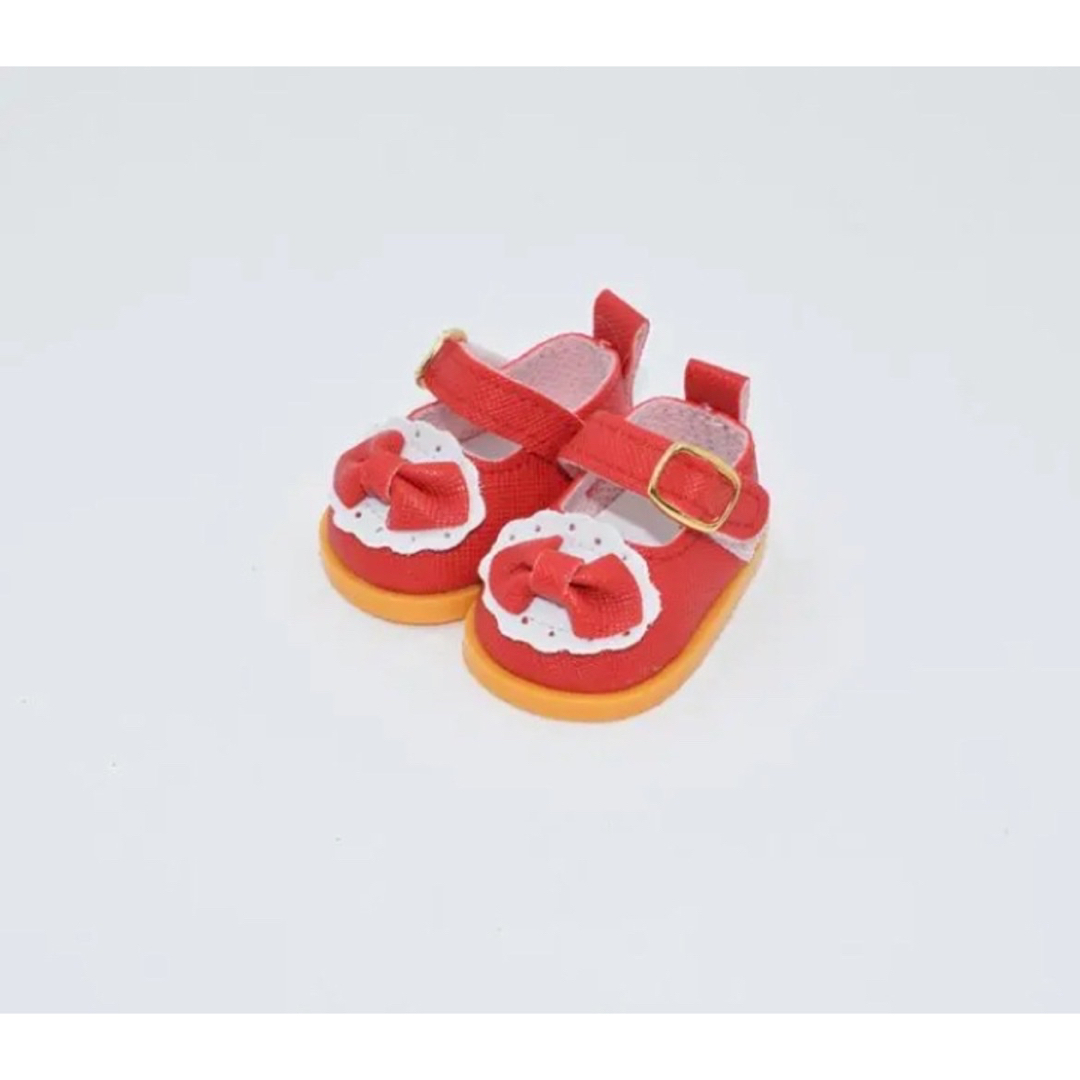 メルちゃん 靴 2足 セット ブラック レッド ハンドメイド ドールシューズ ハンドメイドのキッズ/ベビー(おもちゃ/雑貨)の商品写真