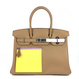 エルメス(Hermes)のエルメス HERMES バーキン 30 カラーマティック カバン トートバッグ ハンドバッグ スイフト U刻 チャイ/モーヴシルベストル/ライム/カシス/ブルーブリュム ブラウン 新品同様(ハンドバッグ)