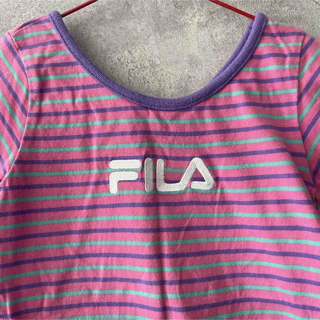 FILA(フィラ)のFILA TEGTEG レトロ　ポップ　ペアルック　100 140 キッズ/ベビー/マタニティのキッズ服女の子用(90cm~)(Tシャツ/カットソー)の商品写真