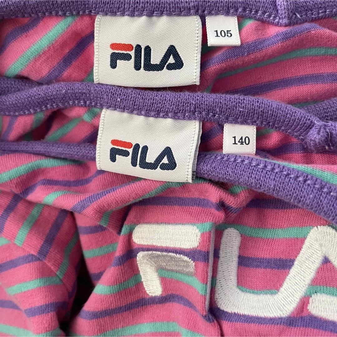 FILA(フィラ)のFILA TEGTEG レトロ　ポップ　ペアルック　100 140 キッズ/ベビー/マタニティのキッズ服女の子用(90cm~)(Tシャツ/カットソー)の商品写真