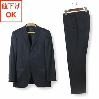 コナカ(KONAKA)の04【美品】ジョンピアース スーツ Y6 メンズ M スリム L ブラック 黒(セットアップ)