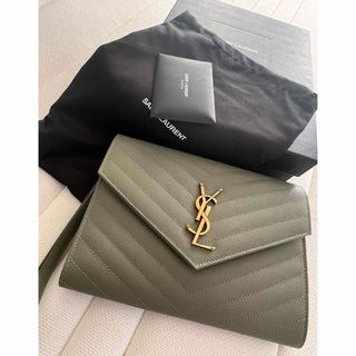 サンローラン(Saint Laurent)のサンローラン クラッチバッグ カーキ グリーン(クラッチバッグ)