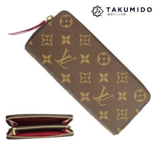 ルイヴィトン(LOUIS VUITTON)のルイヴィトン ラウンドファスナー長財布 ポルトフォイユ クレマンス M60742 中古 モノグラム フューシャ レザー LOUIS VUITTON 【中古】 | ブランド レディース シンプル ロングウォレット ピンク ファッション小物 サイフ SAランク(財布)