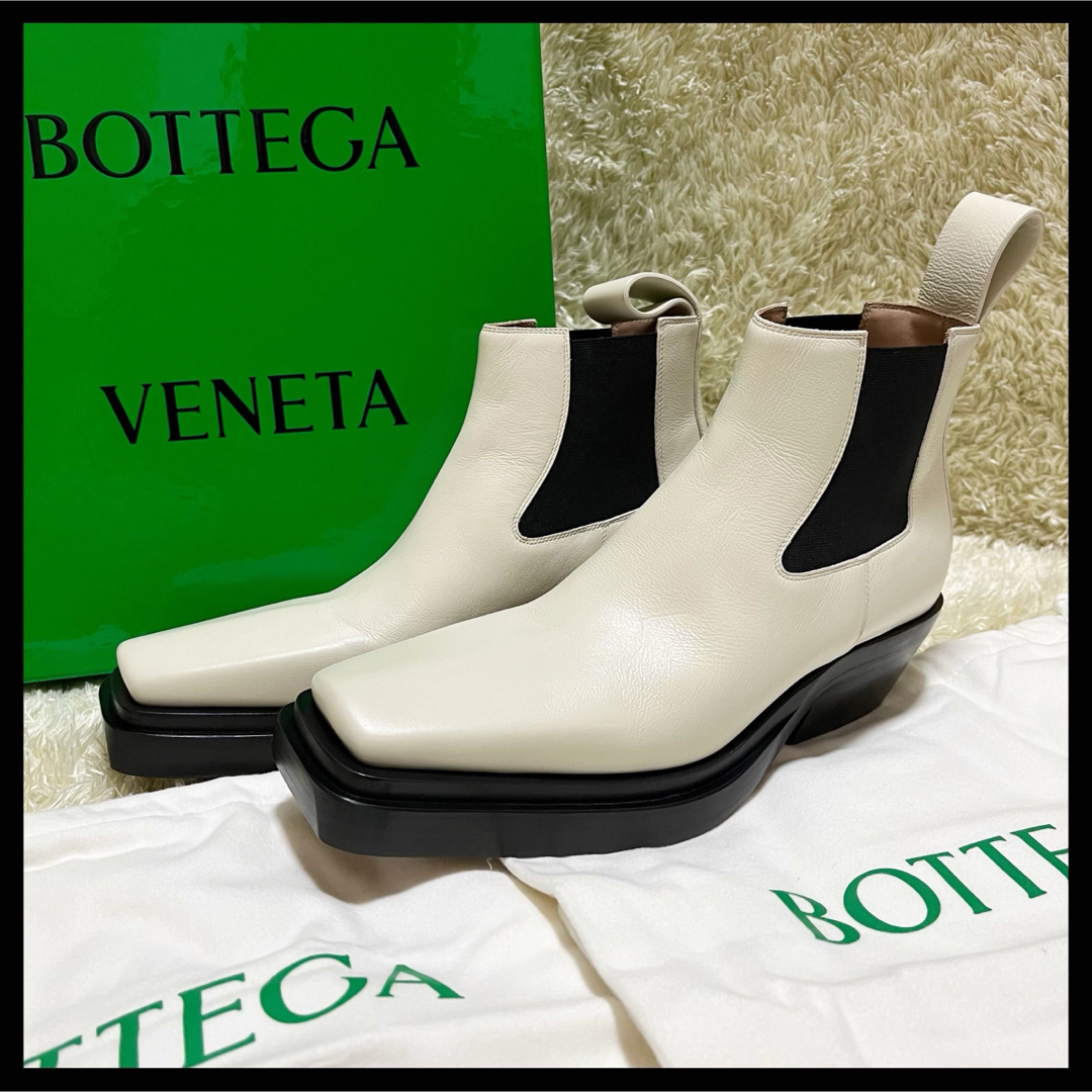 ✨新品未使用✨BOTTEGA BENETA ザリーン サイドゴアブーツ 白 39 - 靴