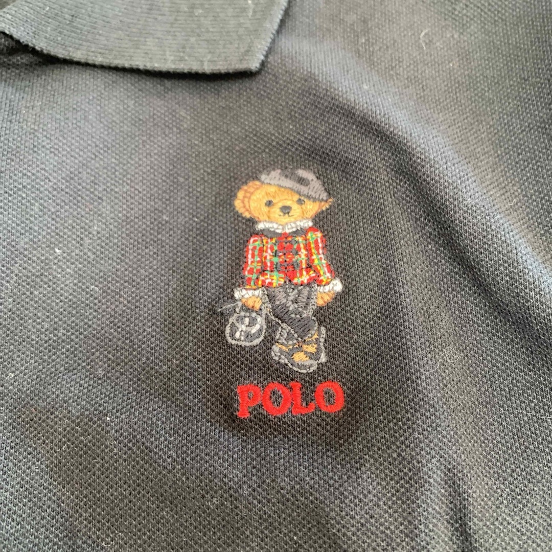 Ralph Lauren(ラルフローレン)の【新品】ラルフローレン ポロベア ポロシャツ ワンピース ブラック 6 キッズ/ベビー/マタニティのキッズ服女の子用(90cm~)(ワンピース)の商品写真