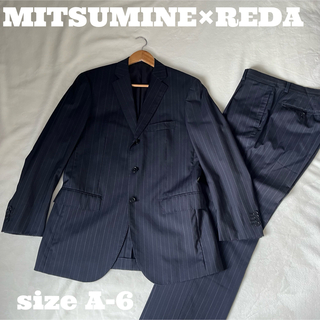 ミツミネ(Mitsumine)のMITSUMINE × REDA スーツ セットアップ ネイビー ストライプ(セットアップ)