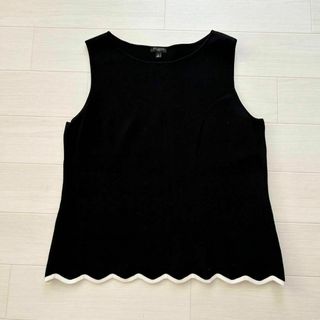 タルボット(TALBOTS)のTALBOTS タルボット ニット トップス スカラップ ノースリーブ 美品(ニット/セーター)