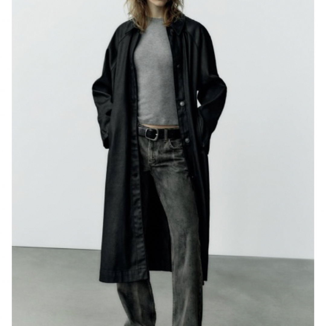 ZARA - 【タグ付き】ZARA オーバーサイズ デニム コーティング ZARA - 【タグ付き】ZARA オーバーサイズ デニム コーティング