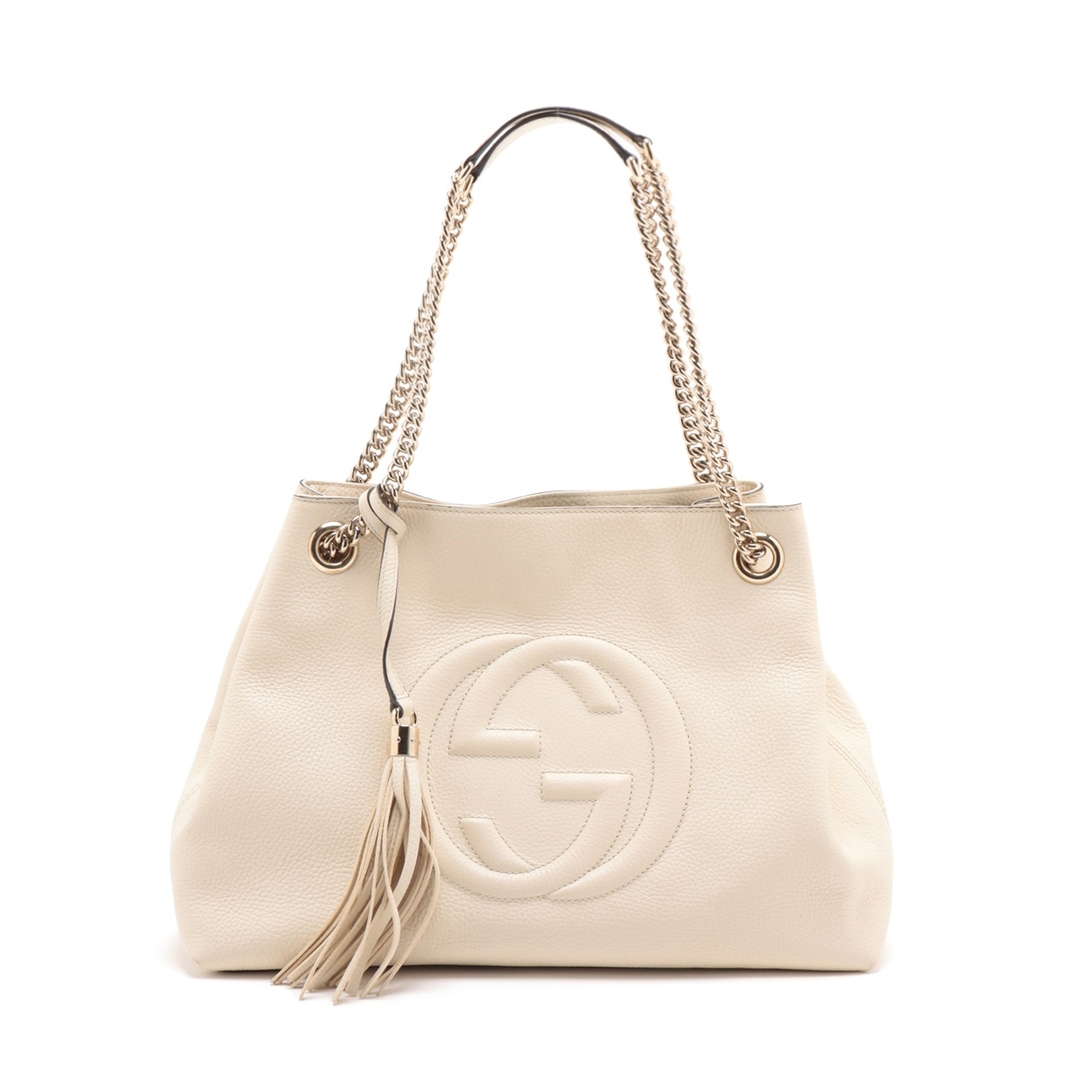 Gucci(グッチ)のグッチ  レザー  ホワイト レディース トートバッグ レディースのバッグ(トートバッグ)の商品写真