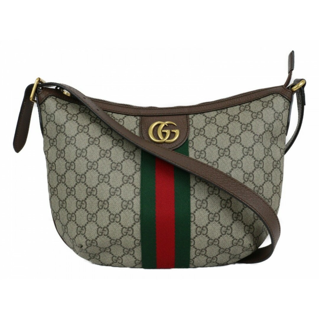 Gucci(グッチ)の【布袋あり】GUCCI　グッチ　オフィディア クロスボディバッグ　598125　ショルダーバッグ　GGスプリーム　シェリーライン　ブラウン系　シンプル　レディース　メンズ　ユニセックス　ギフト　プレゼント包装可【中古】松前R56号店 メンズのバッグ(ショルダーバッグ)の商品写真