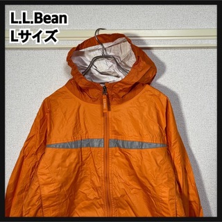 L.L.Bean - 【エルエルビーン】ナイロンジャンパーレインジャンパー　子供キッズ　オレンジ80