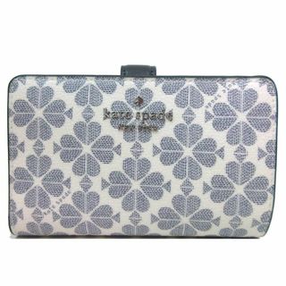 ケイトスペードニューヨーク(kate spade new york)の【新品】ケイトスペード 財布 二つ折り(小銭入れあり) KG488 kate spade スペード フラワー PVC コーテッド キャンバス ミディアム コンパクト バイフォールド ウォレット アウトレット レディース(財布)