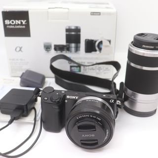 ソニー(SONY)のITGJJIPAZIZ2 ソニー デジタル 一眼 カメラ NEX-5T パワーズームレンズキット ブラック 付属品 箱 取説 ACアダプタ(デジタル一眼)