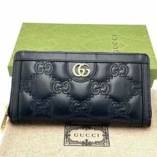 グッチ(Gucci)の【新品同様】GUCCI グッチ GGマトラッセ ラウンドジップウォレット 長財布(財布)