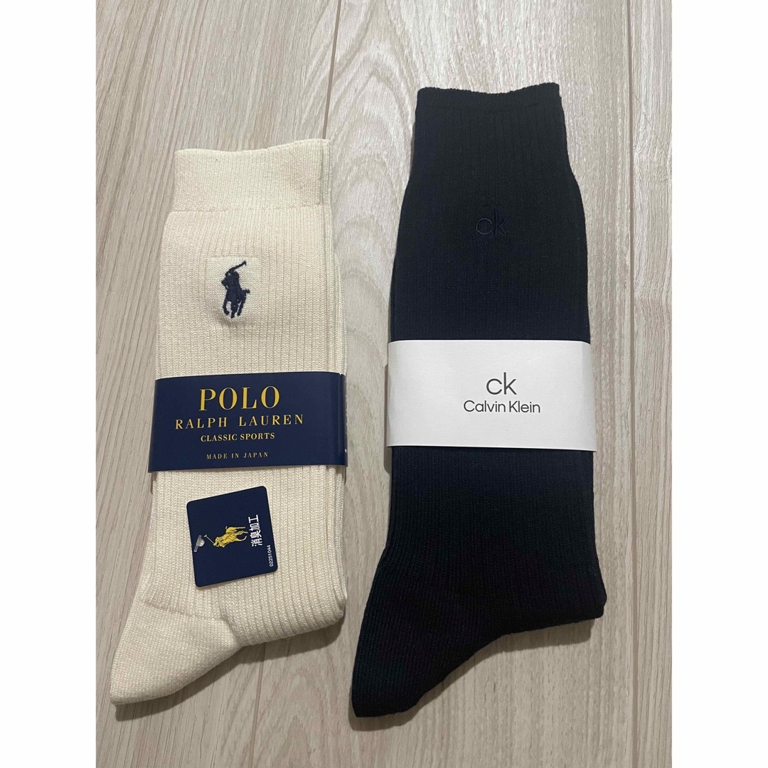 POLO RALPH LAUREN(ポロラルフローレン)のポロラルフローレン　　カルバン・クライン　新品２点　紳士M メンズのレッグウェア(ソックス)の商品写真