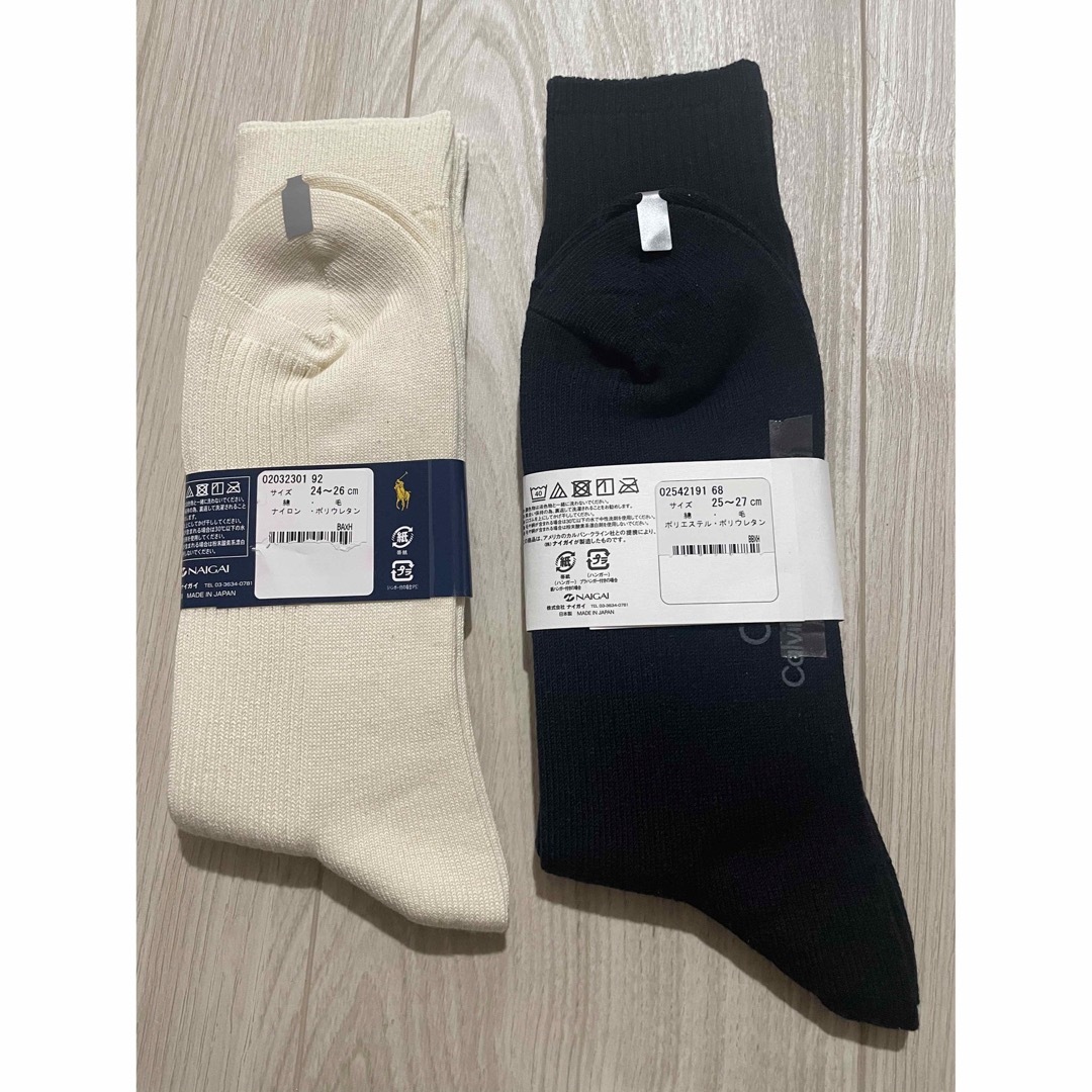 POLO RALPH LAUREN(ポロラルフローレン)のポロラルフローレン　　カルバン・クライン　新品２点　紳士M メンズのレッグウェア(ソックス)の商品写真