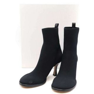 NEOUS ネオアス LEA KNIT BOOTS ニットヒールブーツ ブラック 36(ブーツ)