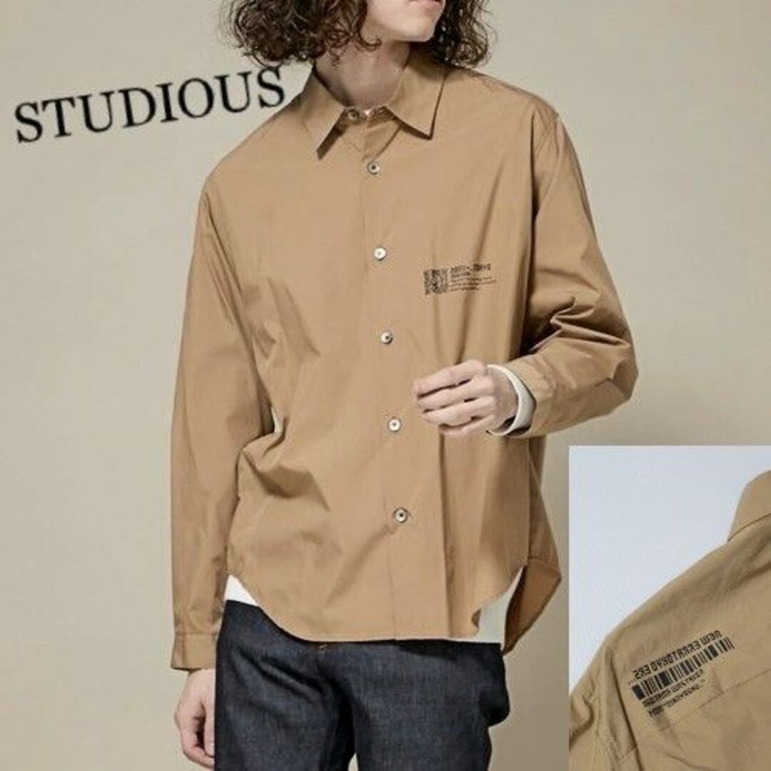 STUDIOUS(ステュディオス)の新品 ステュディオス QRコードデザインプリント 長袖シャツ S‐Mサイズ メンズのトップス(シャツ)の商品写真