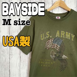 ベイサイド(BAY SIDE)のBAYSIDE アメリカ製 US ARMY 鷹 イーグル ミリタリー 海外古着(Tシャツ/カットソー(半袖/袖なし))