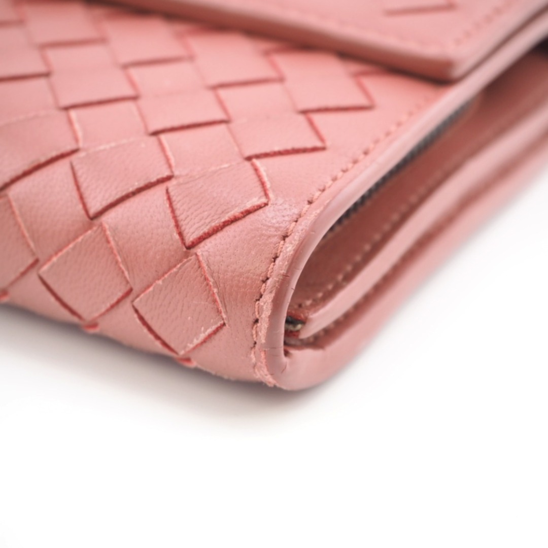 ボッテガヴェネタ BOTTEGAVENETA 長財布 イントレチャート ピンク ボッテガヴェネタ BOTTEGAVENETA 長財布 イントレチャート ピンク