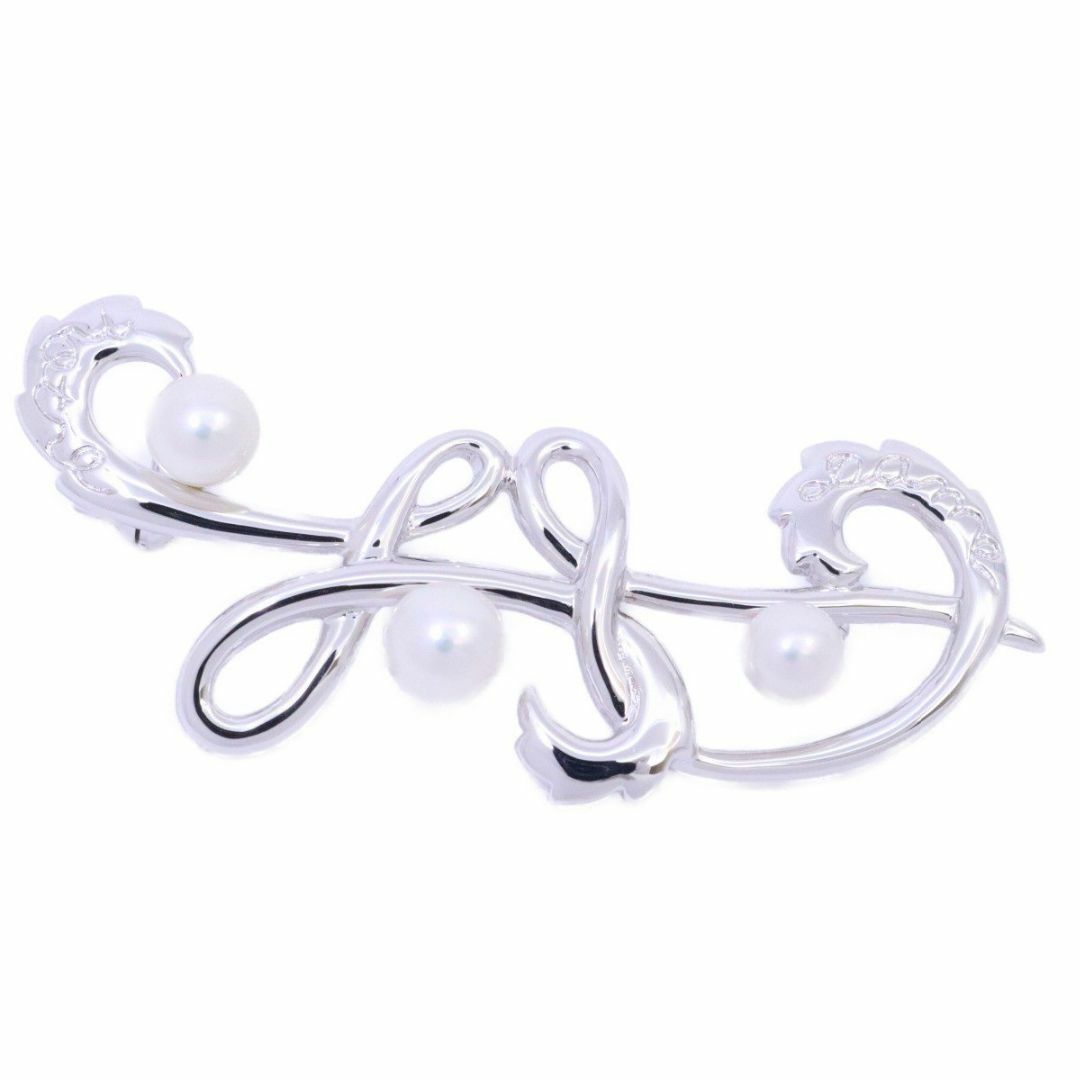 美品】MIKIMOTO ミキモト リーフモチーフ ブローチ シルバー 美品】MIKIMOTO ミキモト リーフモチーフ ブローチ シルバー