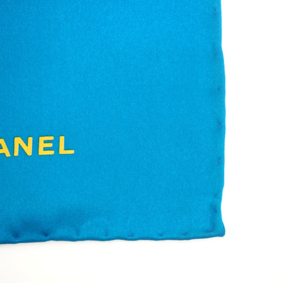 CHANEL(シャネル)のシャネル CHANEL スカーフ
 ココマーク フラワー 花 ブルー レディースのファッション小物(バンダナ/スカーフ)の商品写真