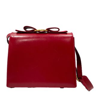 サルヴァトーレフェラガモ(Salvatore Ferragamo)のSalvatore Ferragamo ヴァラ リボン 斜め掛け L 21 5678 ショルダーバッグ レザー(ショルダーバッグ)